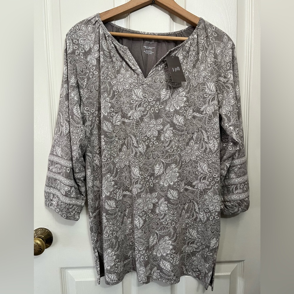 Purejill by J Jill NWT Floral Paisley V-Neck Tunic
